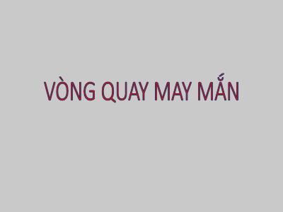 Mẫu trò chơi cho PowerPoint - Vòng quay may mắn