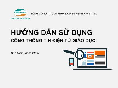 Tài liệu Hướng dẫn sử dụng cổng thông tin điện tử giáo dục năm 2020