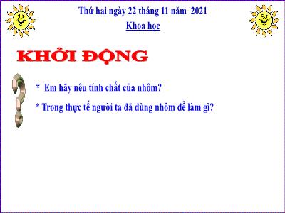 Bài giảng Khoa học Lớp 5 - Bài 26: Đá vôi - Năm học 2021-2022