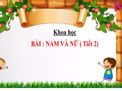Bài giảng Khoa học Lớp 5 (Kết nối tri thức) - Chủ đề 5: Con người và sức khỏe - Bài 24: Nam và nữ (Tiết 2) - Năm học 2024-2025 - Phan Thị Hồng Thương