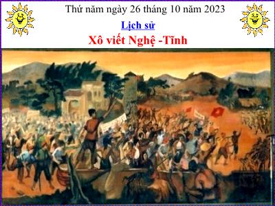 Bài giảng Lịch sử Lớp 5 - Bài 8: Xô viết Nghệ-Tĩnh - Năm học 2023-2024