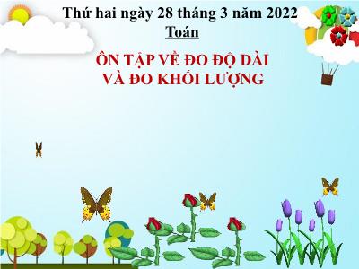 Bài giảng môn Toán Lớp 5 - Ôn tập về đo độ dài và đo khối lượng - Năm học 2021-2022