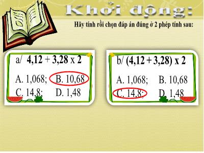 Bài giảng môn Toán Lớp 5 - Phép chia - Năm học 2021-2022