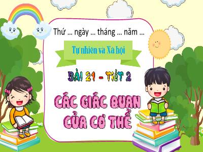 Bài giảng Tự nhiên và Xã hội Lớp 1 (Kết nối tri thức) - Chủ đề 5: Con người và sức khỏe - Bài 21: Các giác quan cơ thể (Tiết 2)