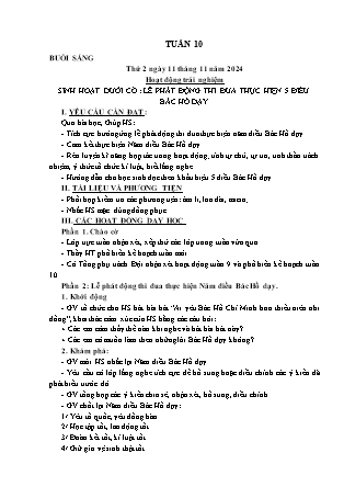 Kế hoạch bài dạy các môn Lớp 1 - Tuần 10 - Năm học 2024-2025 - Dương Thị Hiền