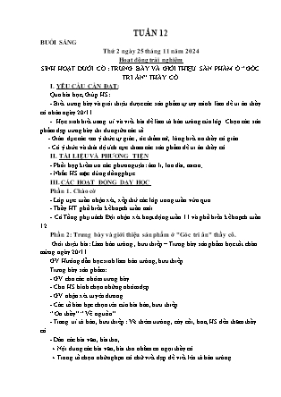 Kế hoạch bài dạy các môn Lớp 1 - Tuần 12 - Năm học 2024-2025 - Dương Thị Hiền