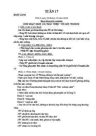Kế hoạch bài dạy các môn Lớp 1 - Tuần 17 - Năm học 2024-2025 - Dương Thị Hiền