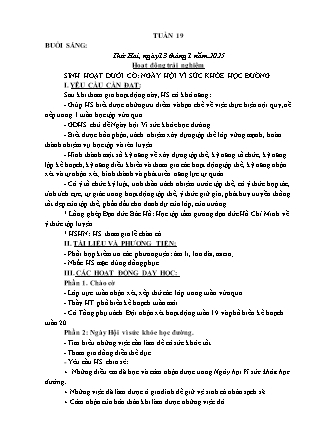 Kế hoạch bài dạy các môn Lớp 1 - Tuần 19 - Năm học 2024-2025 - Trần Thị Hà Giang