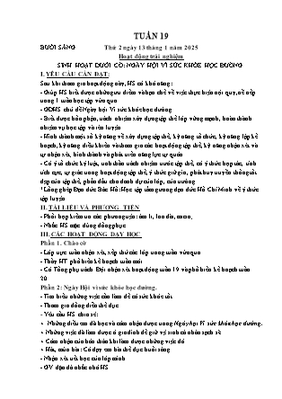 Kế hoạch bài dạy các môn Lớp 1 - Tuần 19 - Năm học 2024-2025 - Trần Thị Nga