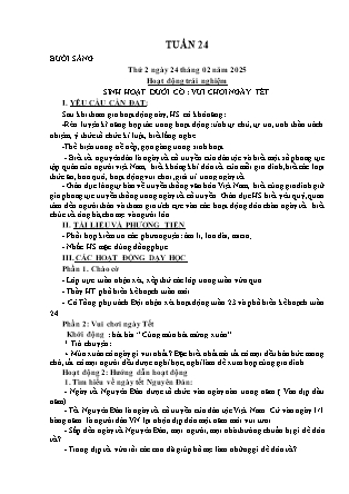 Kế hoạch bài dạy các môn Lớp 1 - Tuần 24 - Năm học 2024-2025 - Dương Thị Hiền
