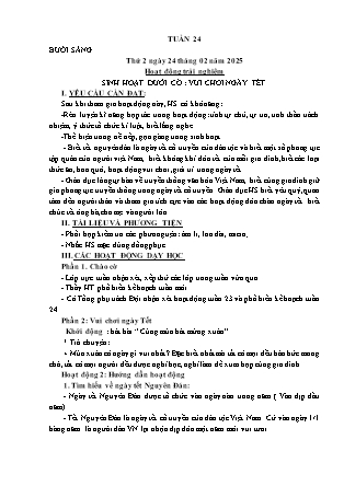 Kế hoạch bài dạy các môn Lớp 1 - Tuần 24 - Năm học 2024-2025 - Trần Thị Nga