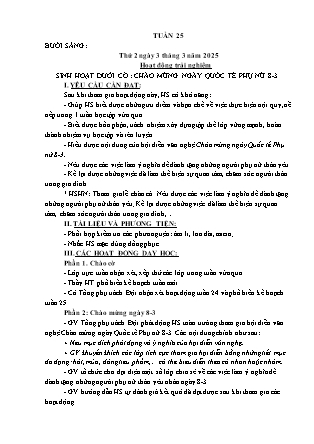 Kế hoạch bài dạy các môn Lớp 1 - Tuần 25 - Năm học 2024-2025 - Trần Thị Hà Giang