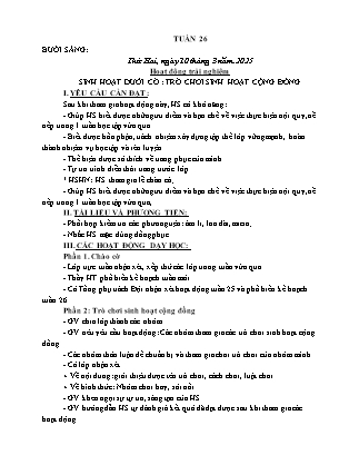 Kế hoạch bài dạy các môn Lớp 1 - Tuần 26 - Năm học 2024-2025 - Trần Thị Hà Giang