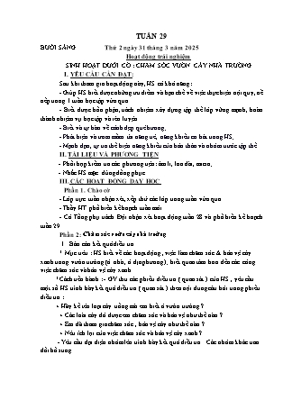 Kế hoạch bài dạy các môn Lớp 1 - Tuần 29 - Năm học 2024-2025 - Trần Thị Nga
