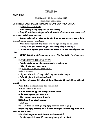 Kế hoạch bài dạy các môn Lớp 1 - Tuần 30 - Năm học 2024-2025 - Dương Thị Hiền