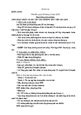 Kế hoạch bài dạy các môn Lớp 1 - Tuần 30 - Năm học 2024-2025 - Trần Thị Hà Giang