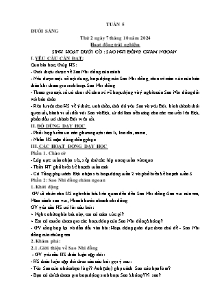 Kế hoạch bài dạy các môn Lớp 1 - Tuần 5 - Năm học 2024-2025 - Dương Thị Hiền