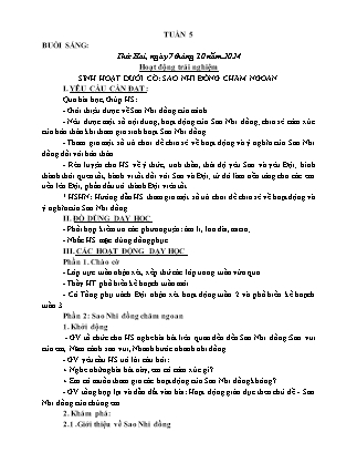 Kế hoạch bài dạy các môn Lớp 1 - Tuần 5 - Năm học 2024-2025 - Trần Thị Hà Giang