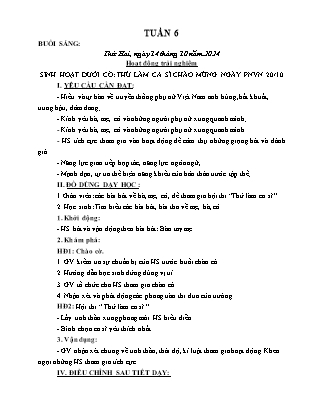 Kế hoạch bài dạy các môn Lớp 1 - Tuần 6 - Năm học 2024-2025 - Dương Thị Hiền