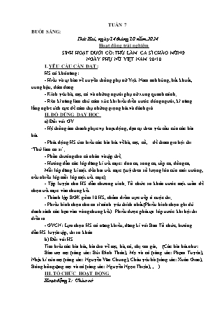Kế hoạch bài dạy các môn Lớp 1 - Tuần 6 - Năm học 2024-2025 - Trần Thị Nga