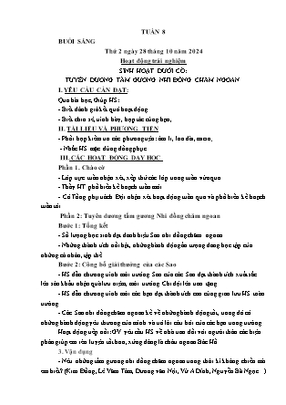 Kế hoạch bài dạy các môn Lớp 1 - Tuần 8 - Năm học 2024-2025 - Trần Thị Nga