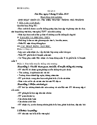 Kế hoạch bài dạy các môn Lớp 1 - Tuần 9 - Năm học 2024-2025 - Dương Thị Hiền