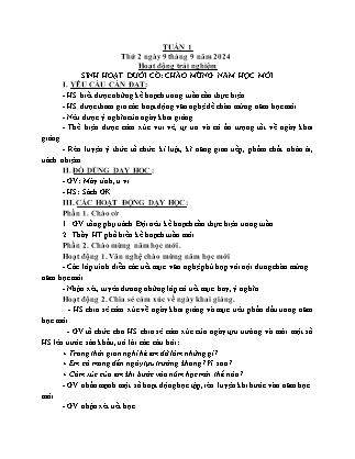 Kế hoạch bài dạy các môn Lớp 2 - Tuần 1 - Năm học 2024-2025 - Hồ Thị Hiền