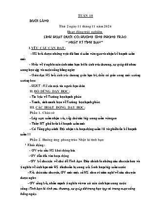 Kế hoạch bài dạy các môn Lớp 2 - Tuần 10 - Năm học 2024-2025 - Mai Thị Quyên
