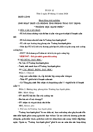 Kế hoạch bài dạy các môn Lớp 2 - Tuần 12 - Năm học 2024-2025 - Mai Thị Quyên