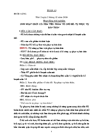 Kế hoạch bài dạy các môn Lớp 2 - Tuần 13 - Năm học 2024-2025 - Mai Thị Quyên