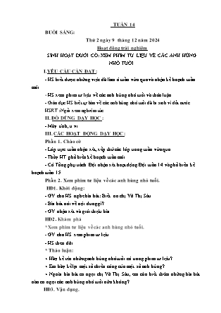 Kế hoạch bài dạy các môn Lớp 2 - Tuần 14 - Năm học 2024-2025 - Mai Thị Quyên