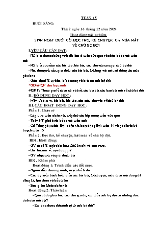 Kế hoạch bài dạy các môn Lớp 2 - Tuần 15 - Năm học 2024-2025 - Mai Thị Quyên