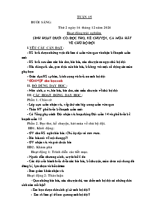 Kế hoạch bài dạy các môn Lớp 2 - Tuần 15 - Năm học 2024-2025 - Nguyễn Thị Hiền