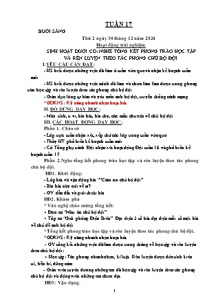 Kế hoạch bài dạy các môn Lớp 2 - Tuần 17 - Năm học 2024-2025 - Hồ Thị Hiền