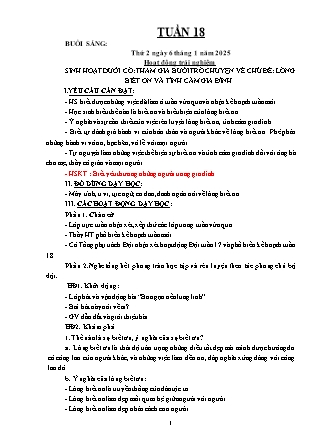 Kế hoạch bài dạy các môn Lớp 2 - Tuần 18 - Năm học 2024-2025 - Mai Thị Quyên