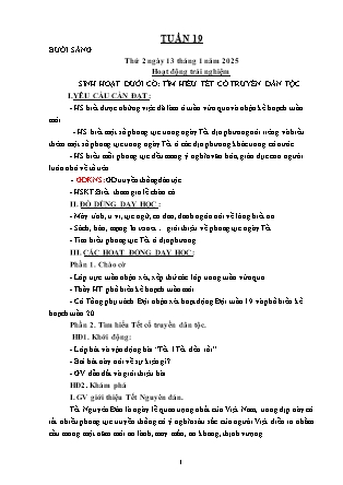 Kế hoạch bài dạy các môn Lớp 2 - Tuần 19 - Năm học 2024-2025 - Mai Thị Quyên