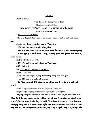 Kế hoạch bài dạy các môn Lớp 2 - Tuần 2 - Năm học 2024-2025 - Nguyễn Thị Hiền