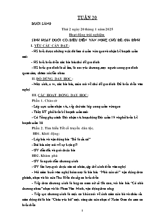 Kế hoạch bài dạy các môn Lớp 2 - Tuần 20 - Năm học 2024-2025 - Nguyễn Thị Hiền