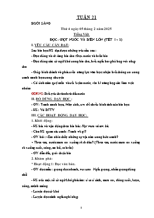Kế hoạch bài dạy các môn Lớp 2 - Tuần 21 - Năm học 2024-2025 - Nguyễn Thị Hiền