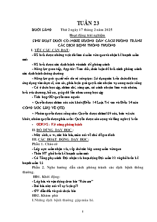 Kế hoạch bài dạy các môn Lớp 2 - Tuần 23 - Năm học 2024-2025 - Nguyễn Thị Hiền