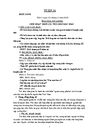 Kế hoạch bài dạy các môn Lớp 2 - Tuần 24 - Năm học 2024-2025 - Mai Thị Quyên