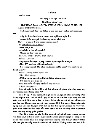 Kế hoạch bài dạy các môn Lớp 2 - Tuần 25 - Năm học 2024-2025 - Mai Thị Quyên