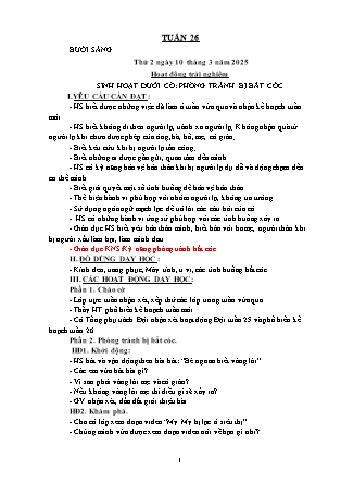 Kế hoạch bài dạy các môn Lớp 2 - Tuần 26 - Năm học 2024-2025 - Nguyễn Thị Hiền