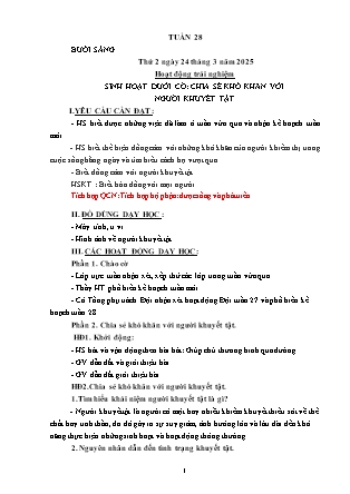 Kế hoạch bài dạy các môn Lớp 2 - Tuần 28 - Năm học 2024-2025 - Mai Thị Quyên