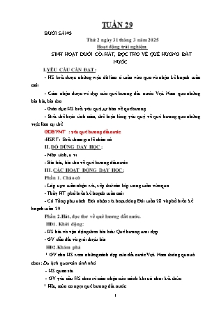 Kế hoạch bài dạy các môn Lớp 2 - Tuần 29 - Năm học 2024-2025 - Mai Thị Quyên