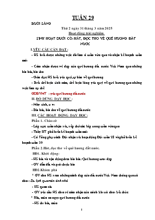 Kế hoạch bài dạy các môn Lớp 2 - Tuần 29 - Năm học 2024-2025 - Nguyễn Thị Hiền