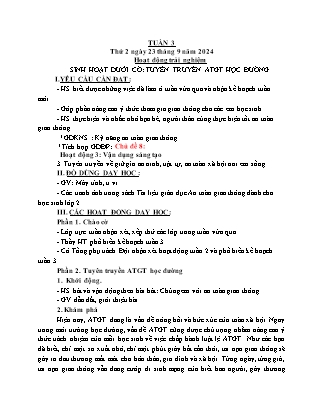 Kế hoạch bài dạy các môn Lớp 2 - Tuần 3 - Năm học 2024-2025 - Hồ Thị Hiền