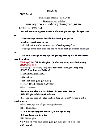 Kế hoạch bài dạy các môn Lớp 2 - Tuần 30 - Năm học 2024-2025 - Mai Thị Quyên