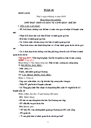 Kế hoạch bài dạy các môn Lớp 2 - Tuần 30 - Năm học 2024-2025 - Nguyễn Thị Hiền