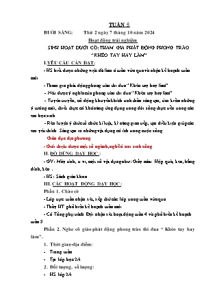 Kế hoạch bài dạy các môn Lớp 2 - Tuần 5 - Năm học 2024-2025 - Hồ Thị Hiền